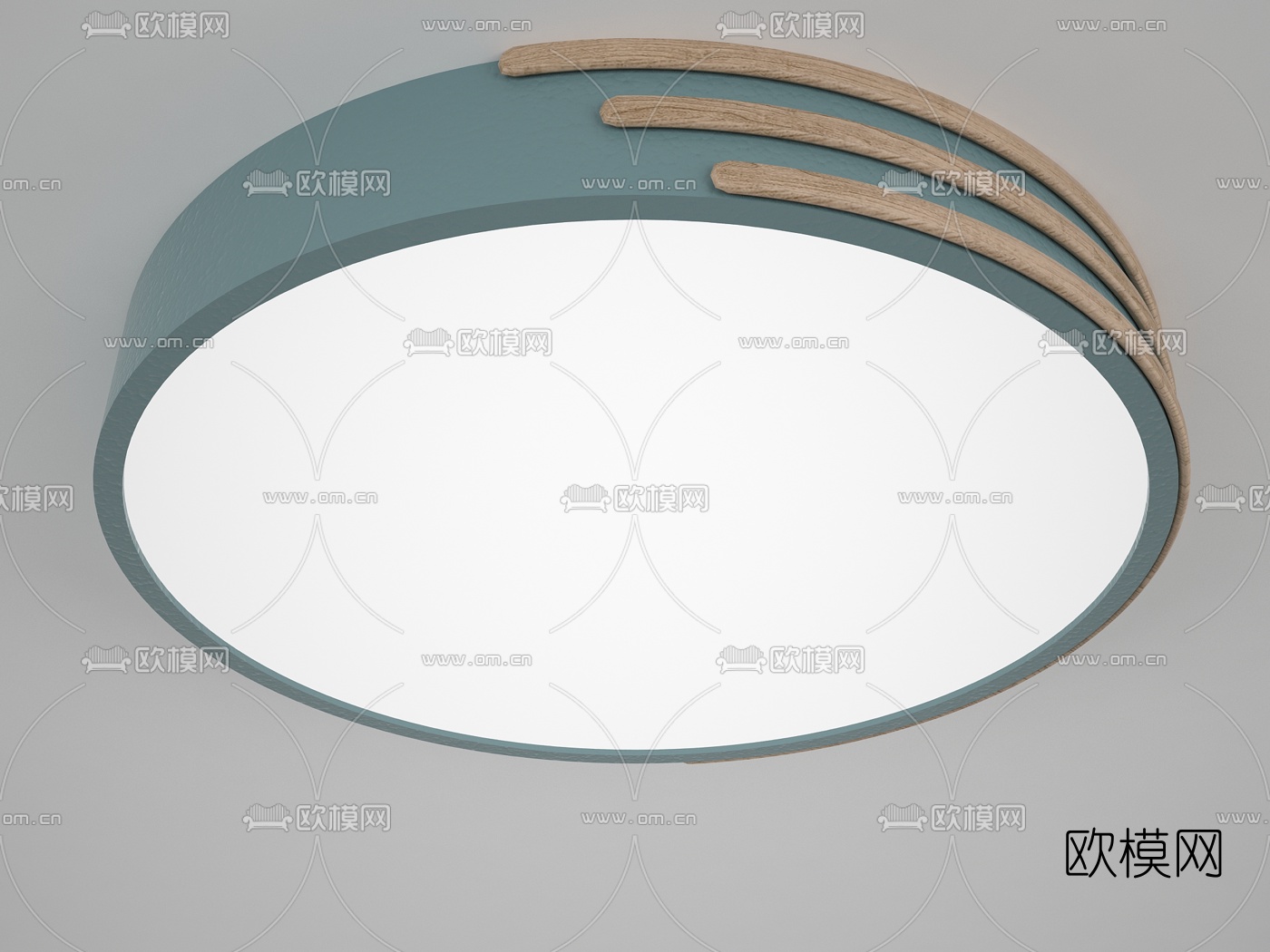 现代圆形吸顶灯3d模型