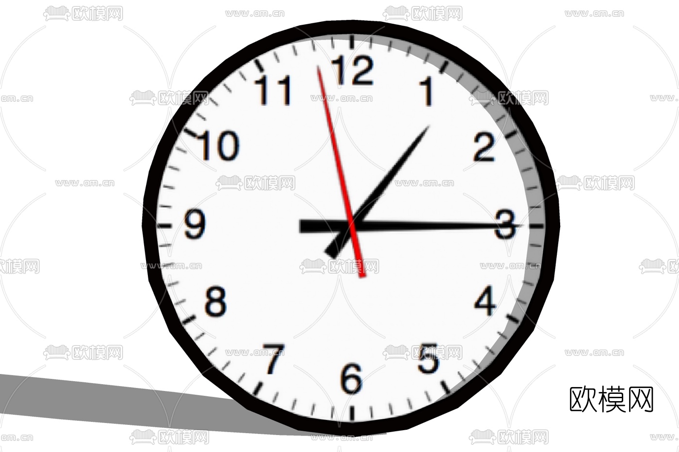 现代圆形钟表免费su模型下载