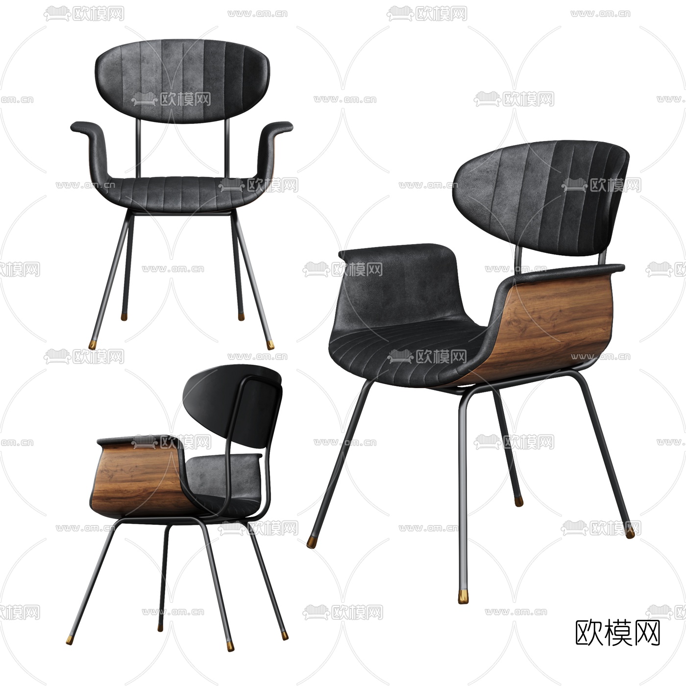 现代天鹅弧单椅3d模型-免费3dmax模型库-欧模网