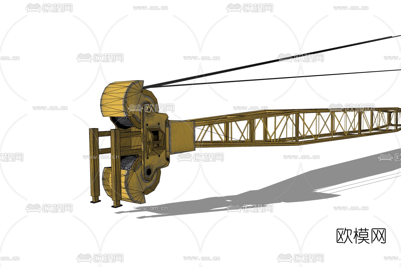 工业风塔吊式起重机免费su模型下载