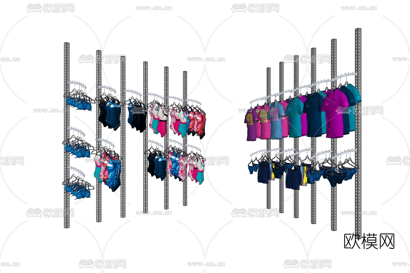 现代展示架免费su模型下载