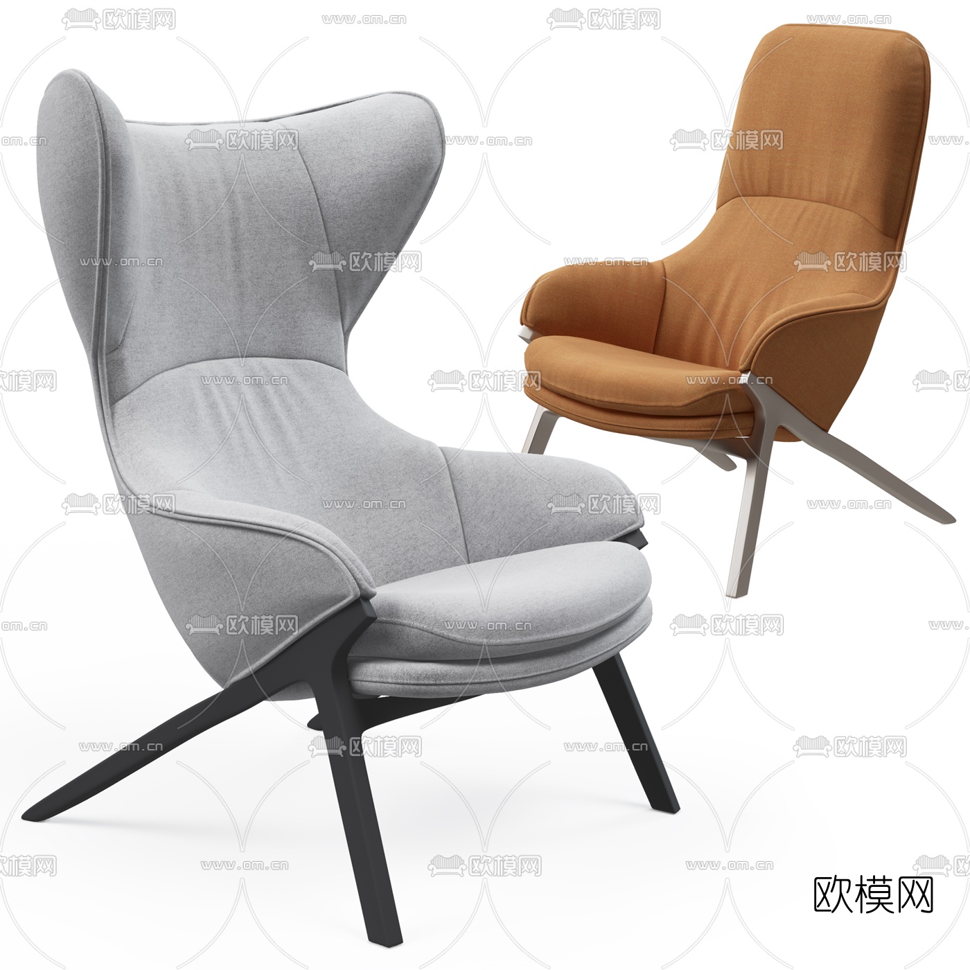 Cassina 布艺休闲沙发3d模型