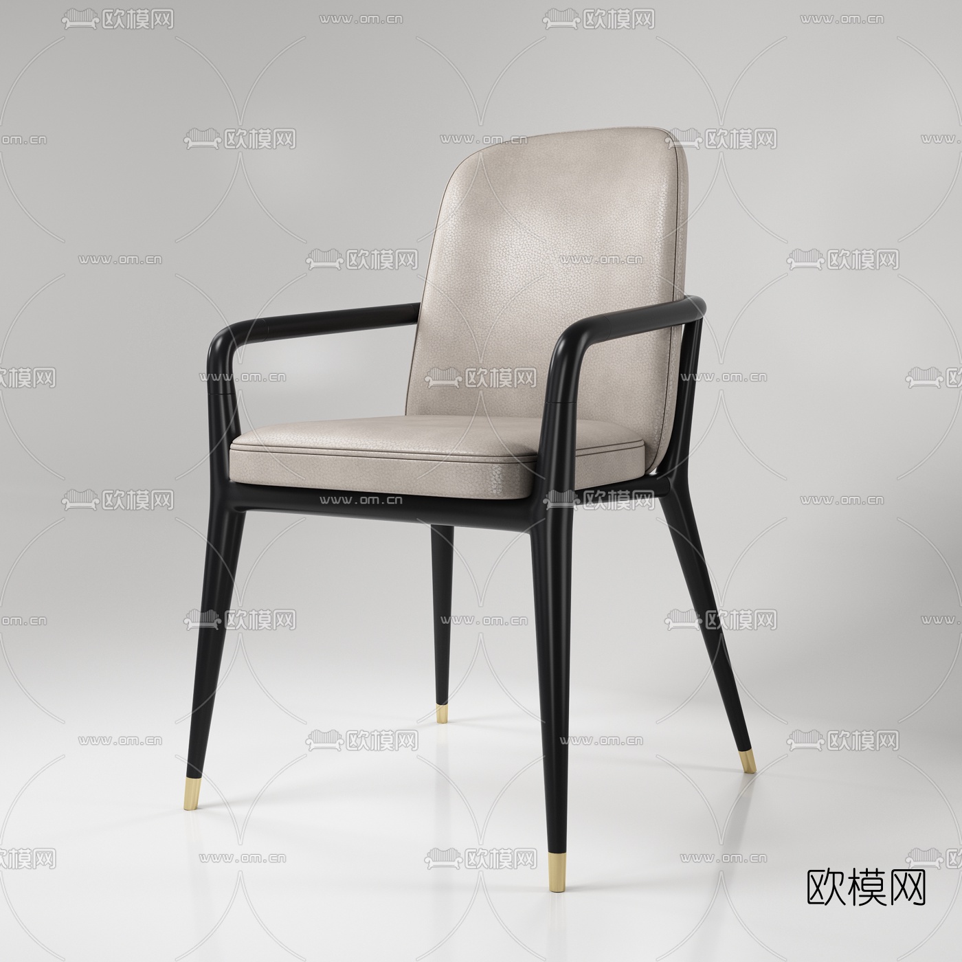 现代皮革单椅3d模型