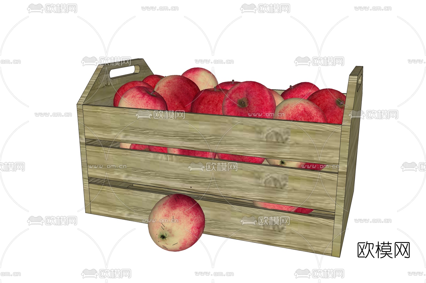 现代红苹果免费su模型下载