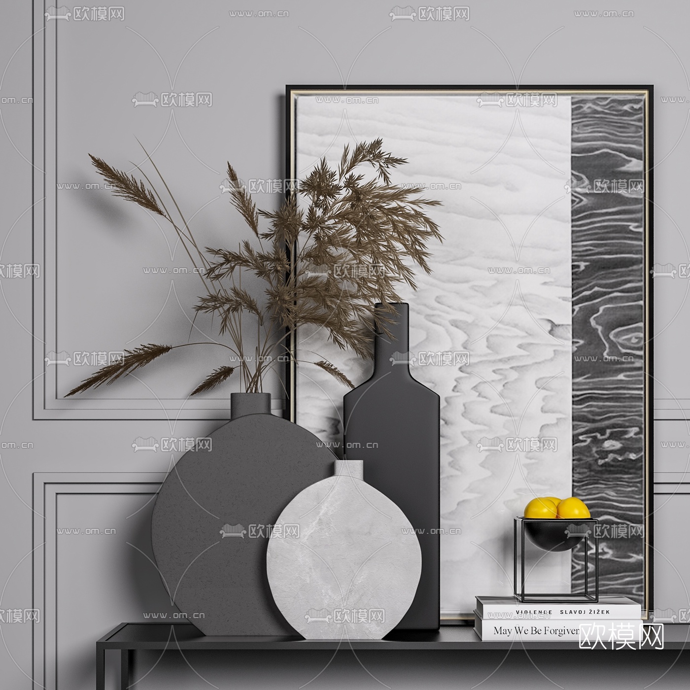 北欧花瓶饰品摆件3d模型下载