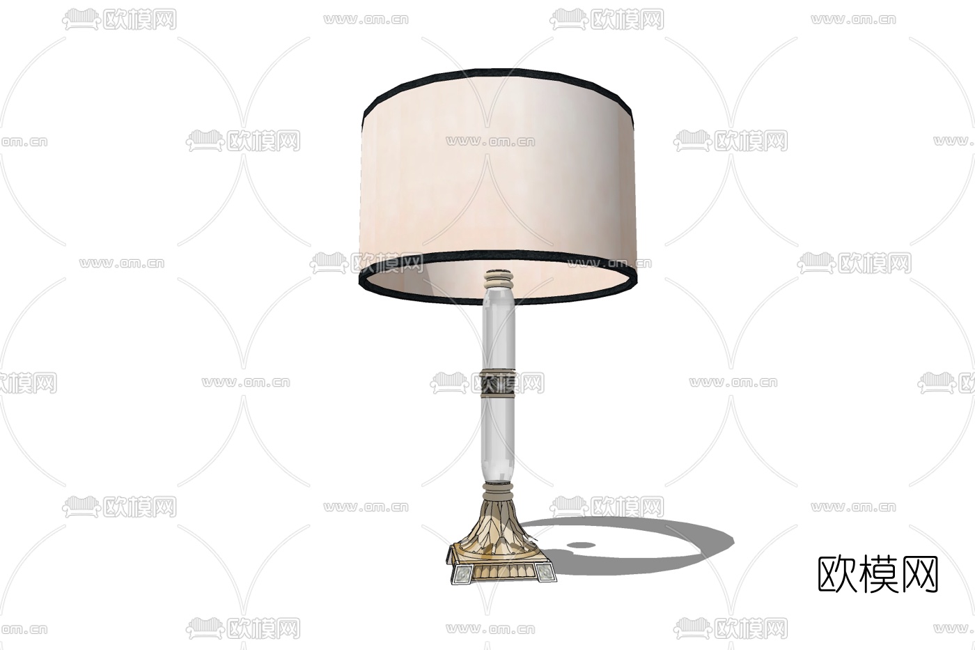 简欧台灯免费su模型下载