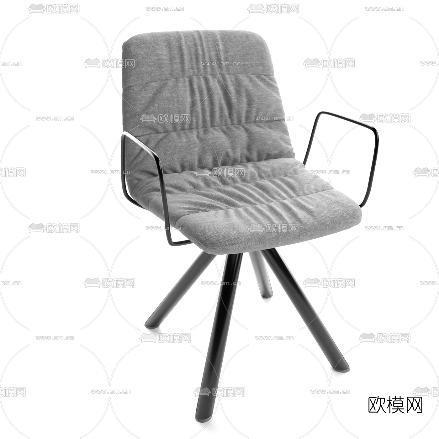 现代布艺休闲椅3d模型下载