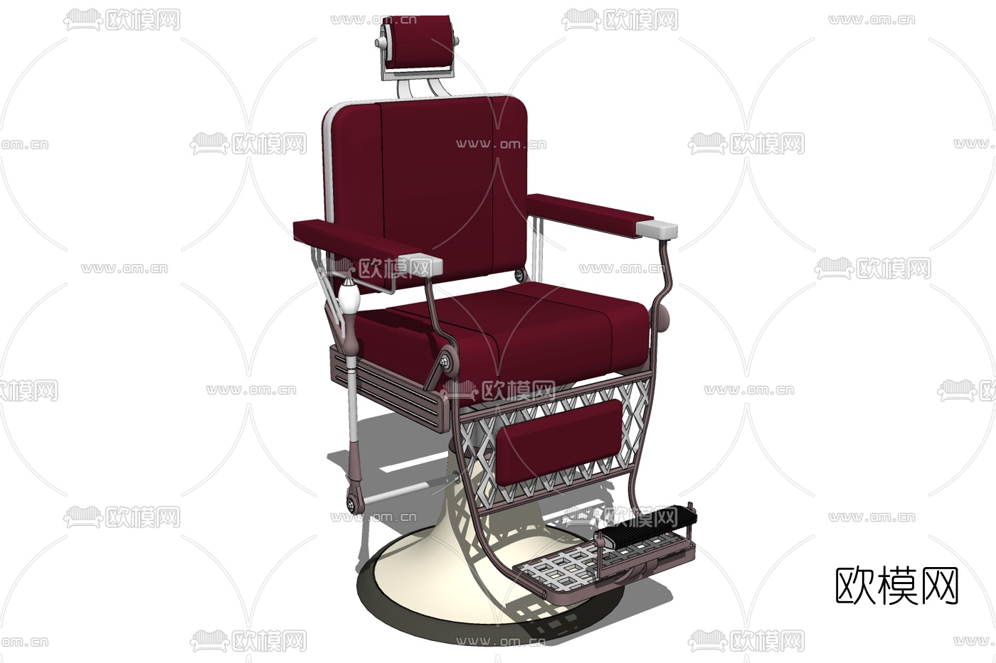 工业风理发专用椅免费su模型下载