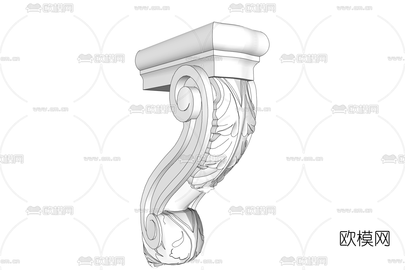 欧式罗马柱免费su模型下载