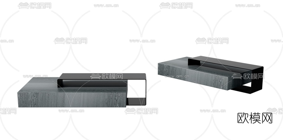 现代轻奢茶几3d模型下载(渲染图2)
