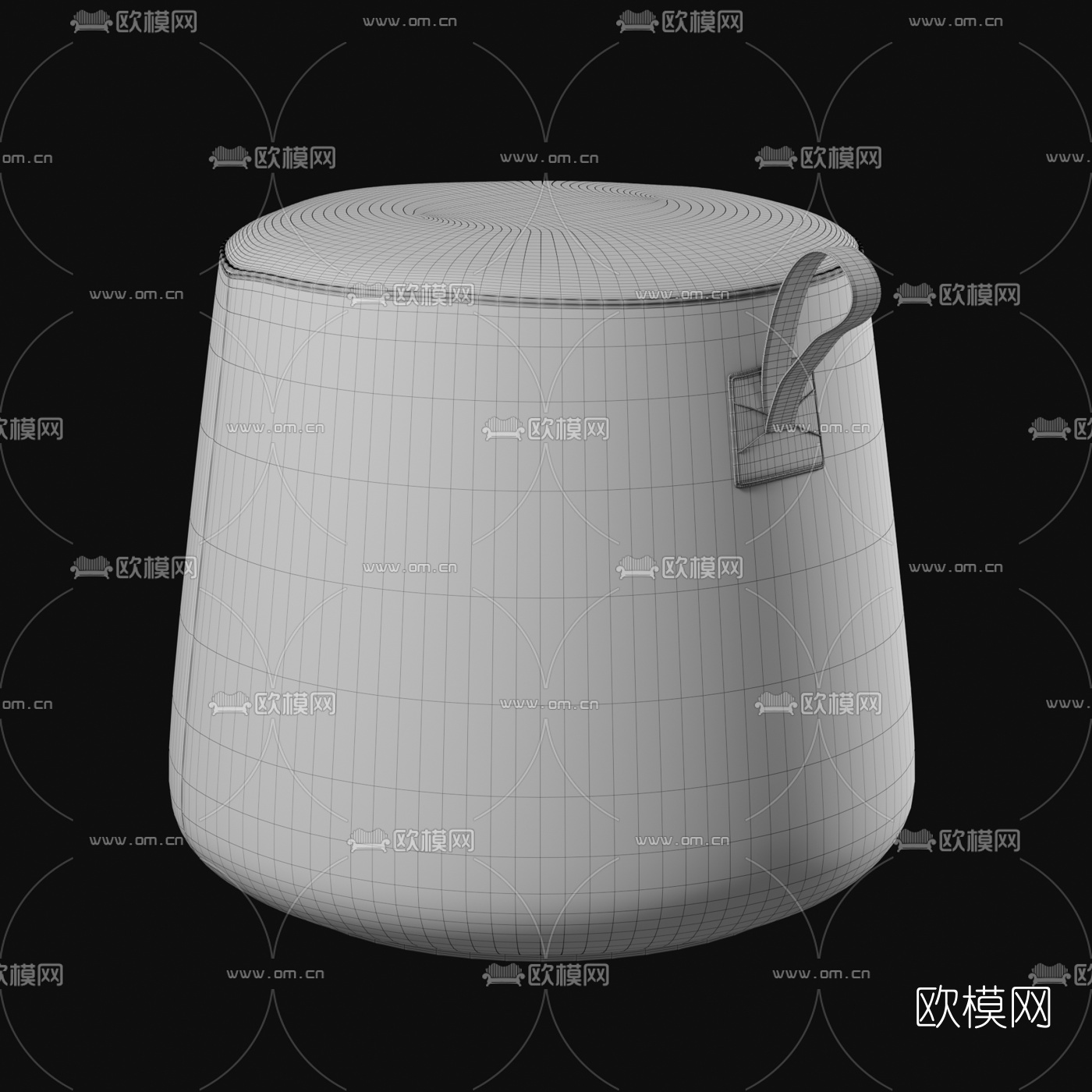 现代布艺凳子3d模型下载（渲染图3）