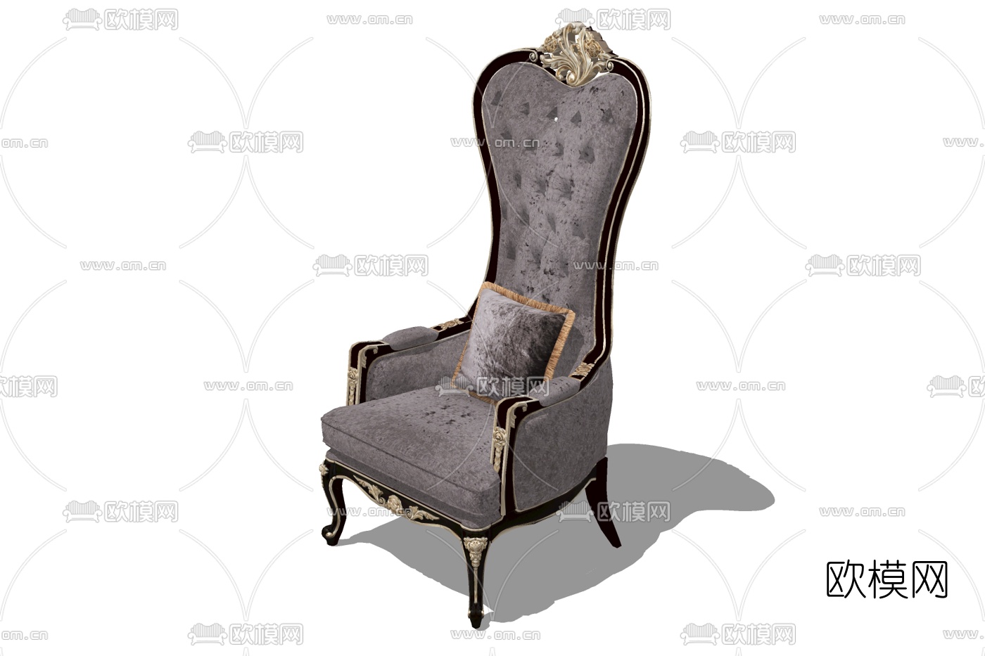欧式单人沙发免费su模型下载