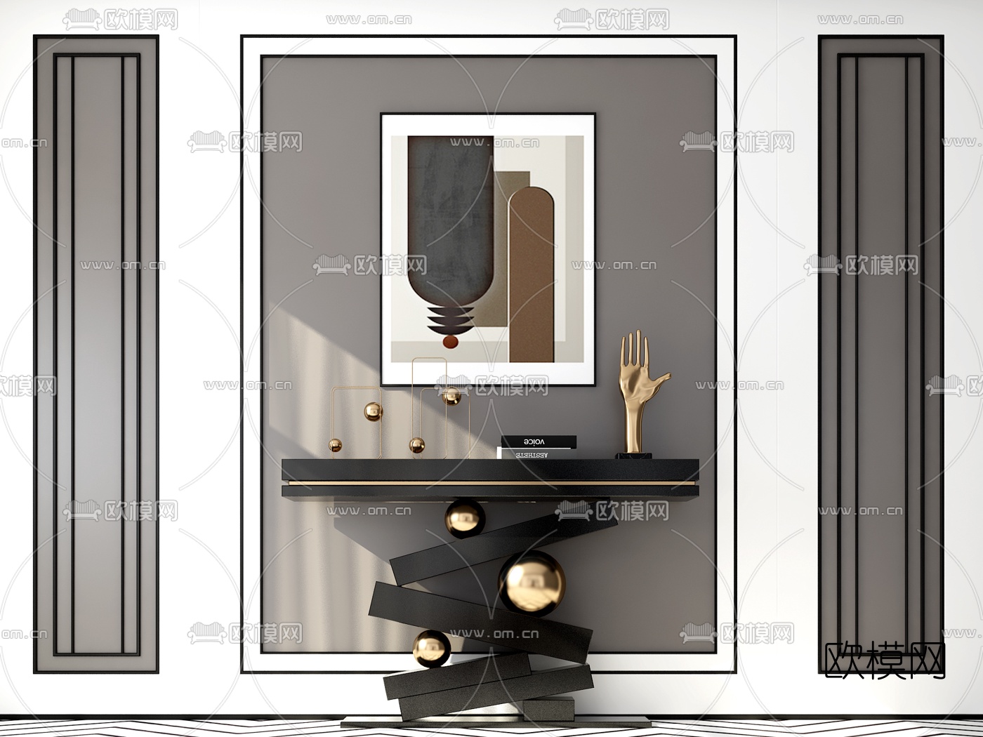 后现代创意端景台3d模型