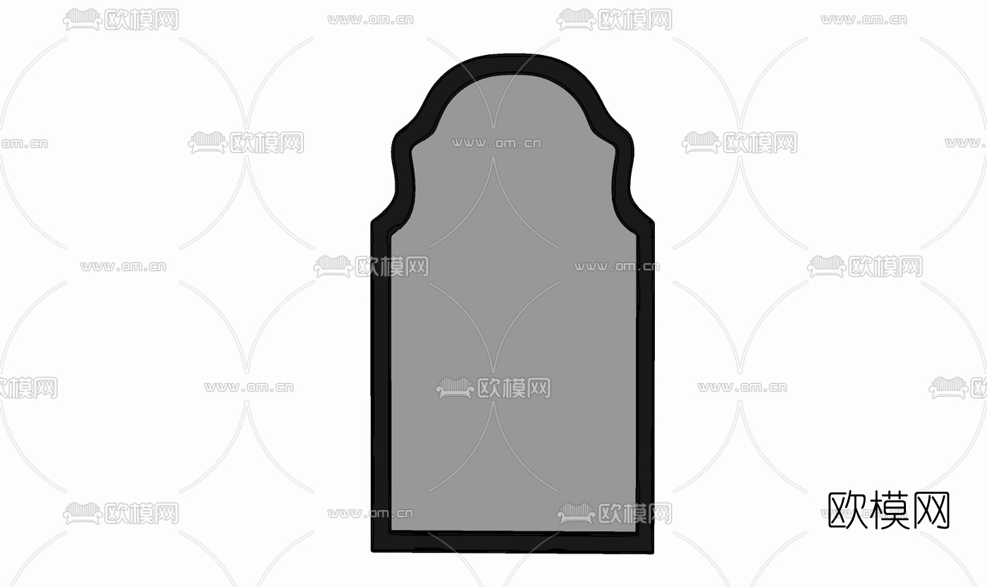 现代镜子免费su模型下载