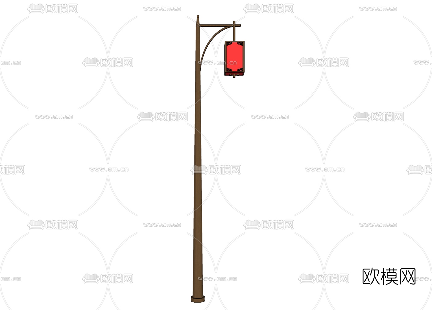 中式路灯免费su模型下载