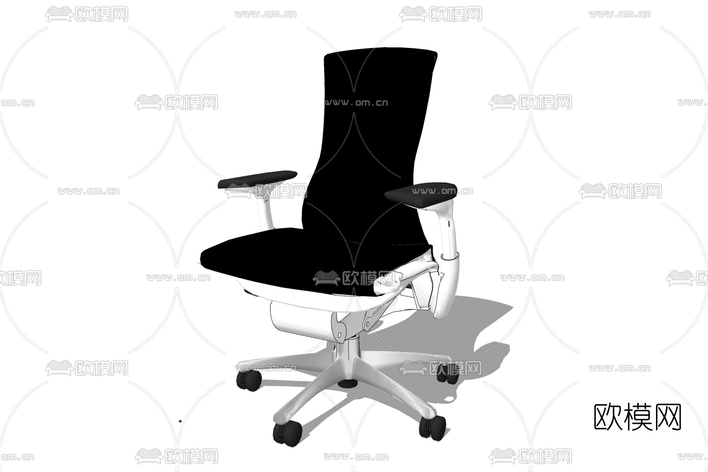 现代布艺办公椅免费su模型下载