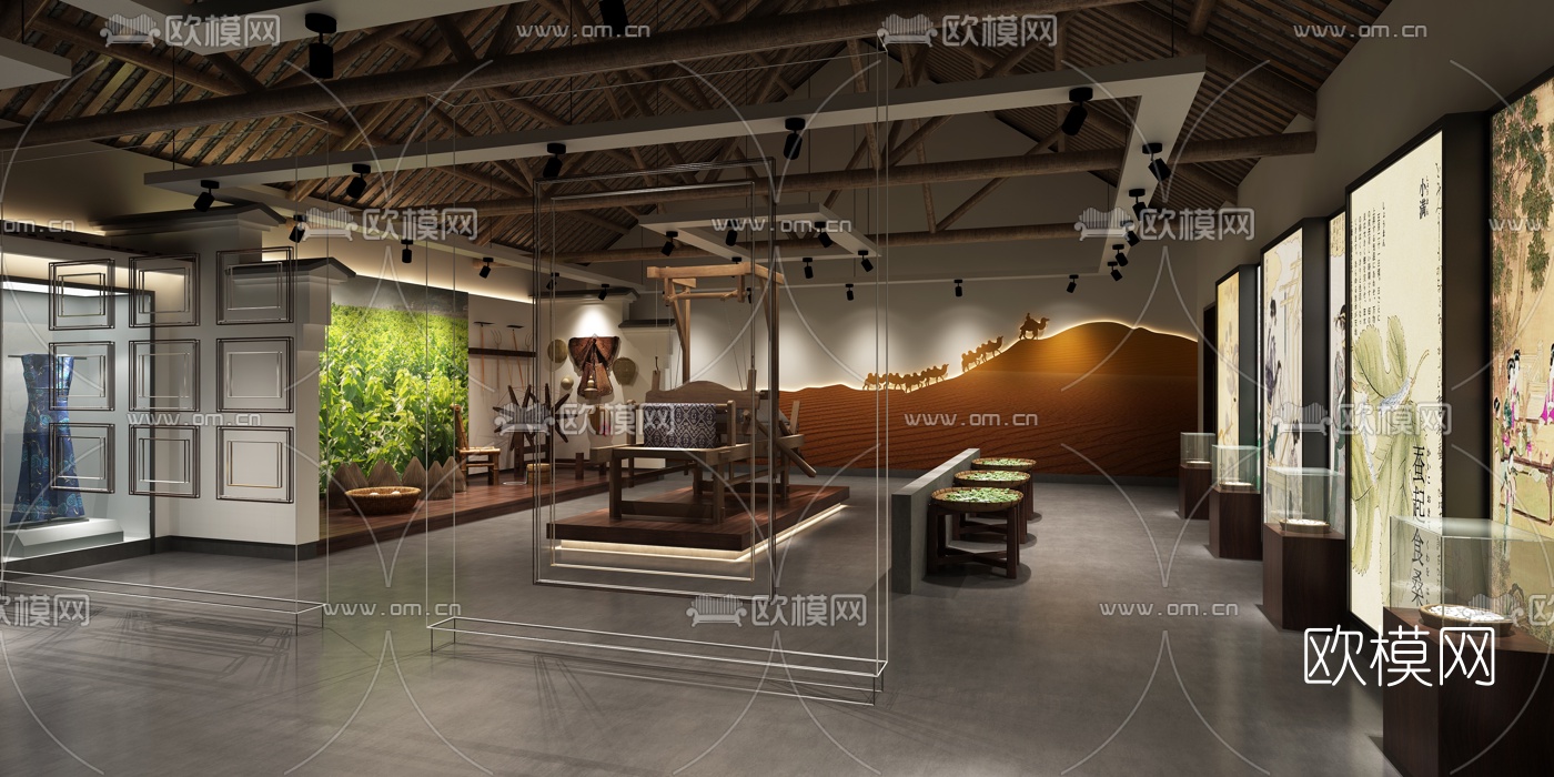 新中式民俗文化博物馆3d模型