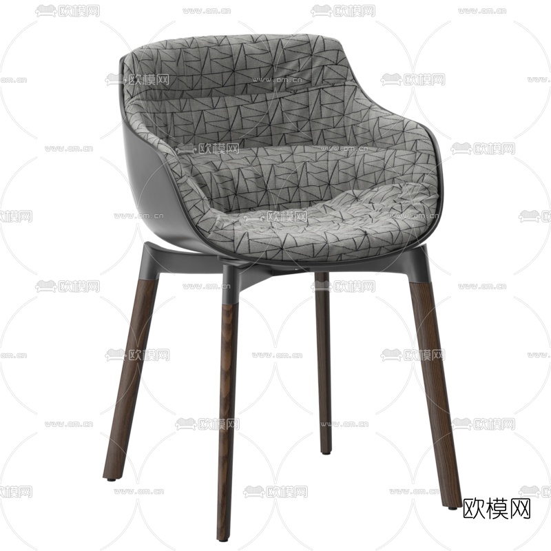 现代布艺休闲椅3d模型