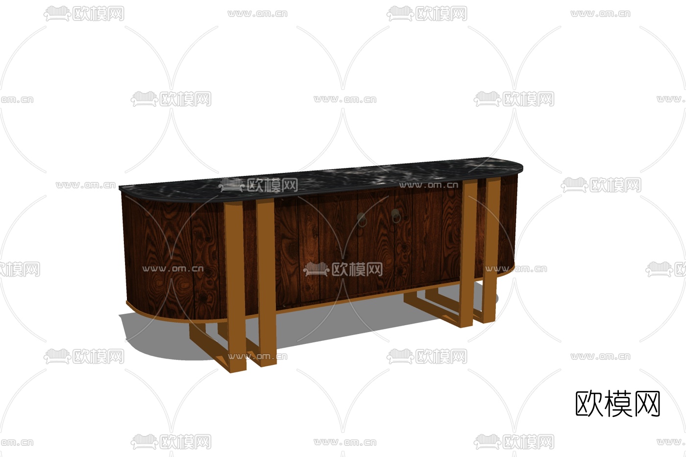 现代电视柜免费su模型下载