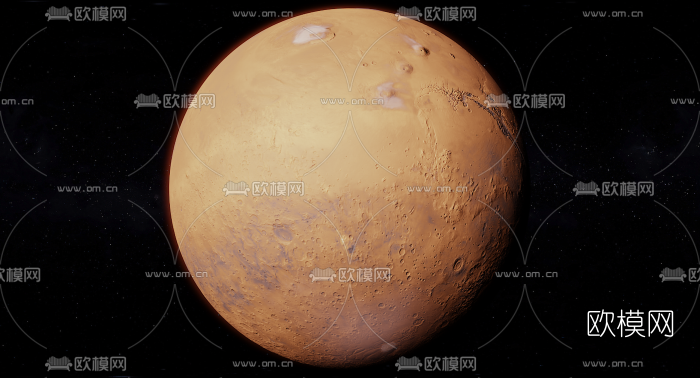 现代火星星球模型3d模型下载（渲染图2）
