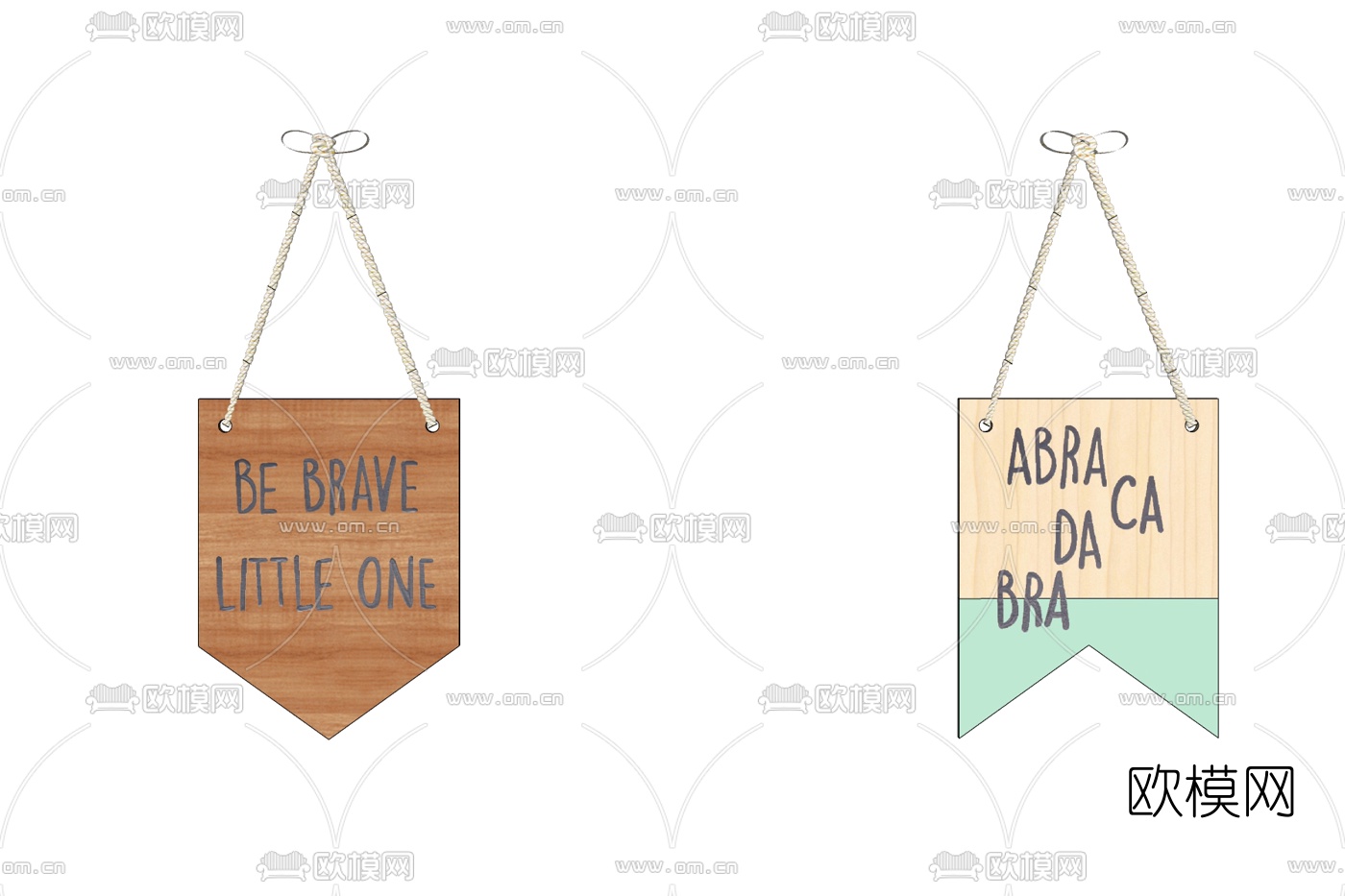 北欧原木挂件免费su模型下载