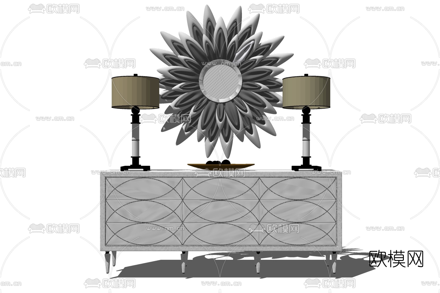后现代实木端景台免费su模型下载