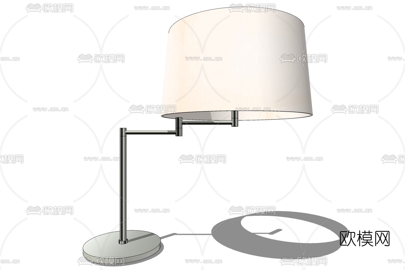 现代金属台灯免费su模型下载