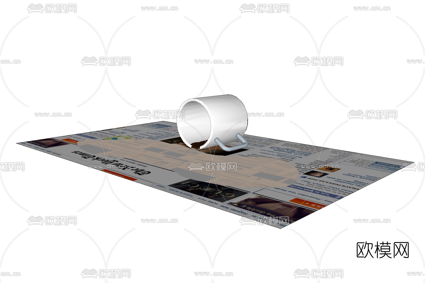 现代杯子免费su模型下载