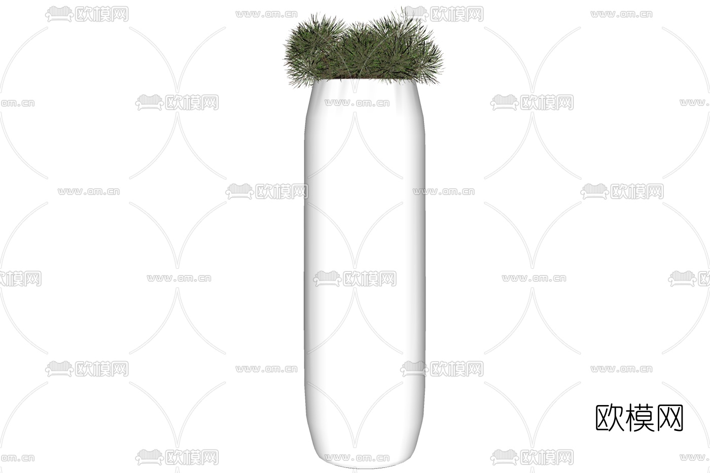 现代绿植盆栽免费su模型