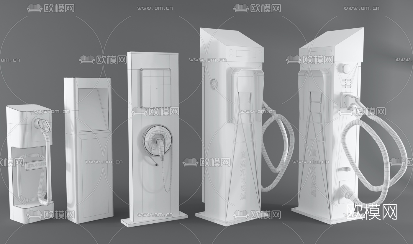 现代汽车充电桩3d模型下载（渲染图2）