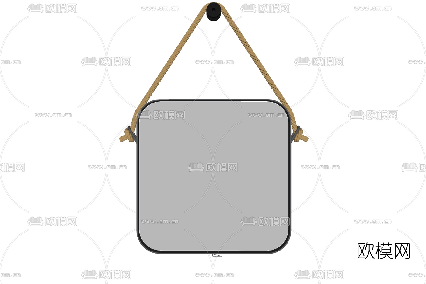 现代方镜免费su模型下载