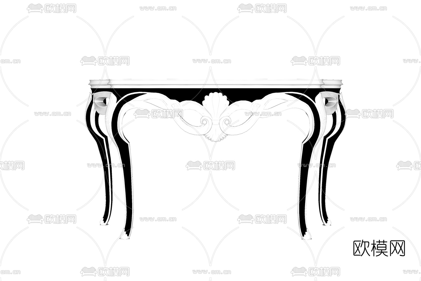 欧式实木端景台免费su模型下载