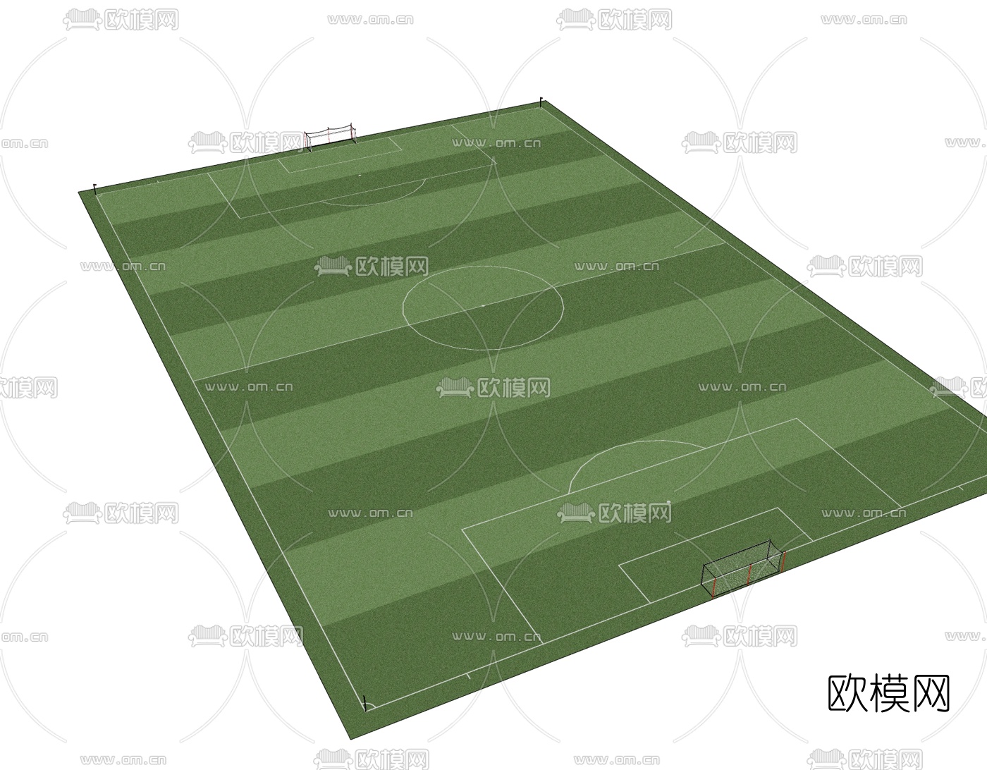 现代足球场免费su模型下载