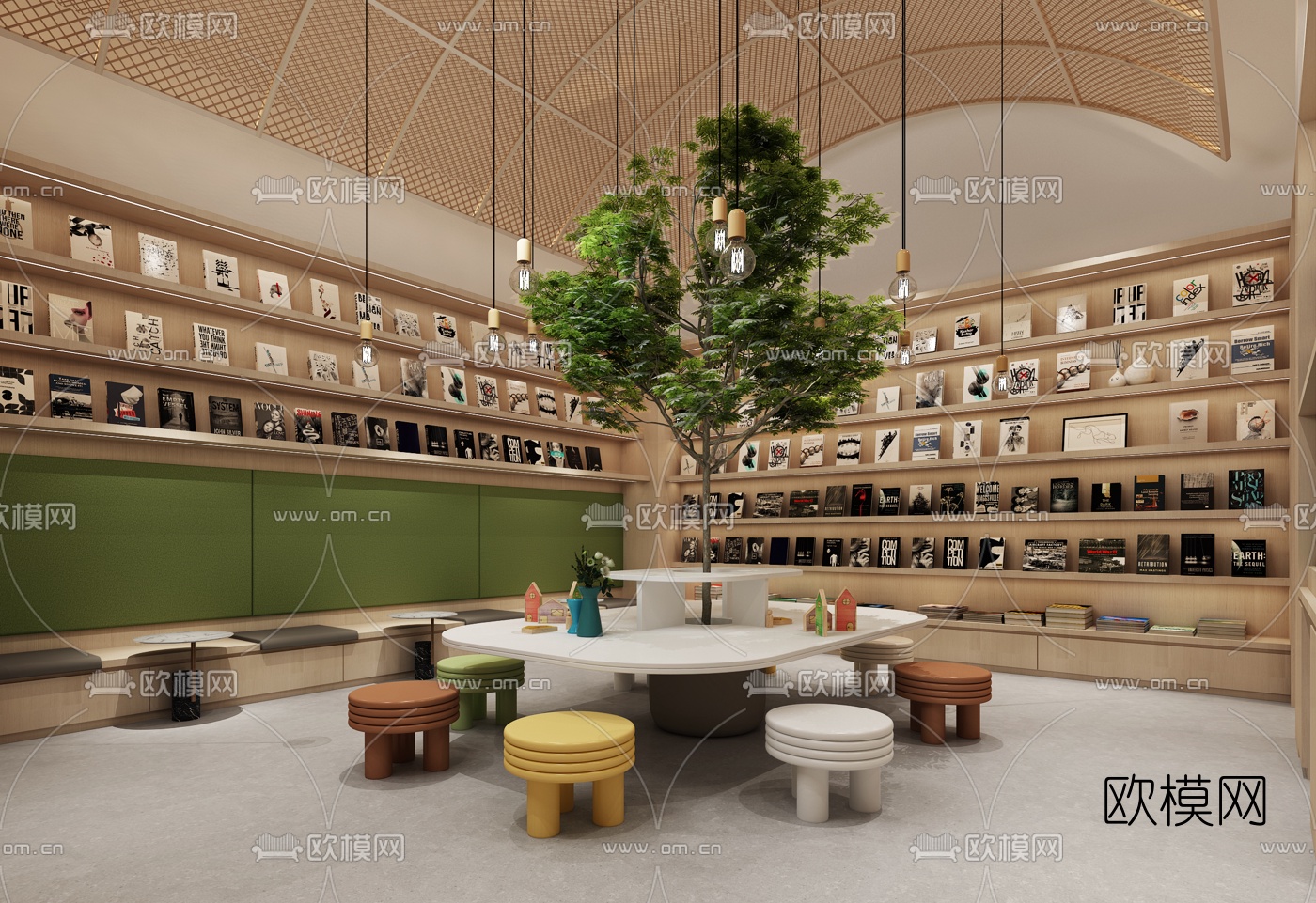 北欧儿童图书馆阅读室3d模型下载（渲染图1）