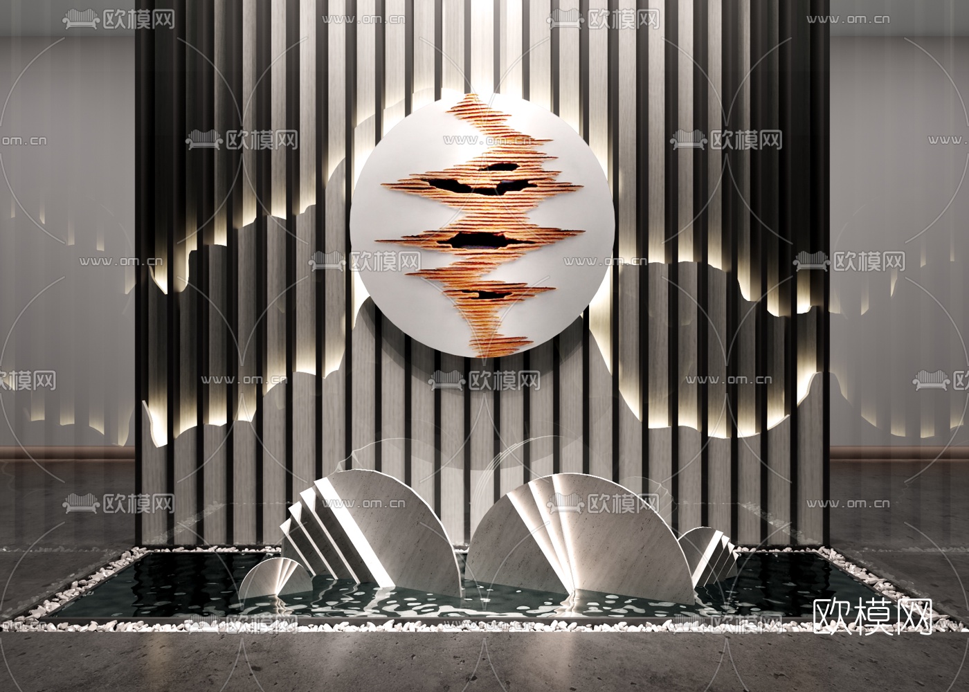 新中式室内园艺小品3d模型下载（渲染图1）