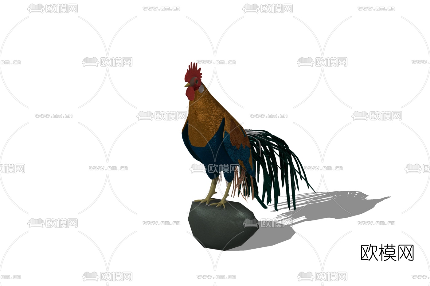 现代公鸡免费su模型下载