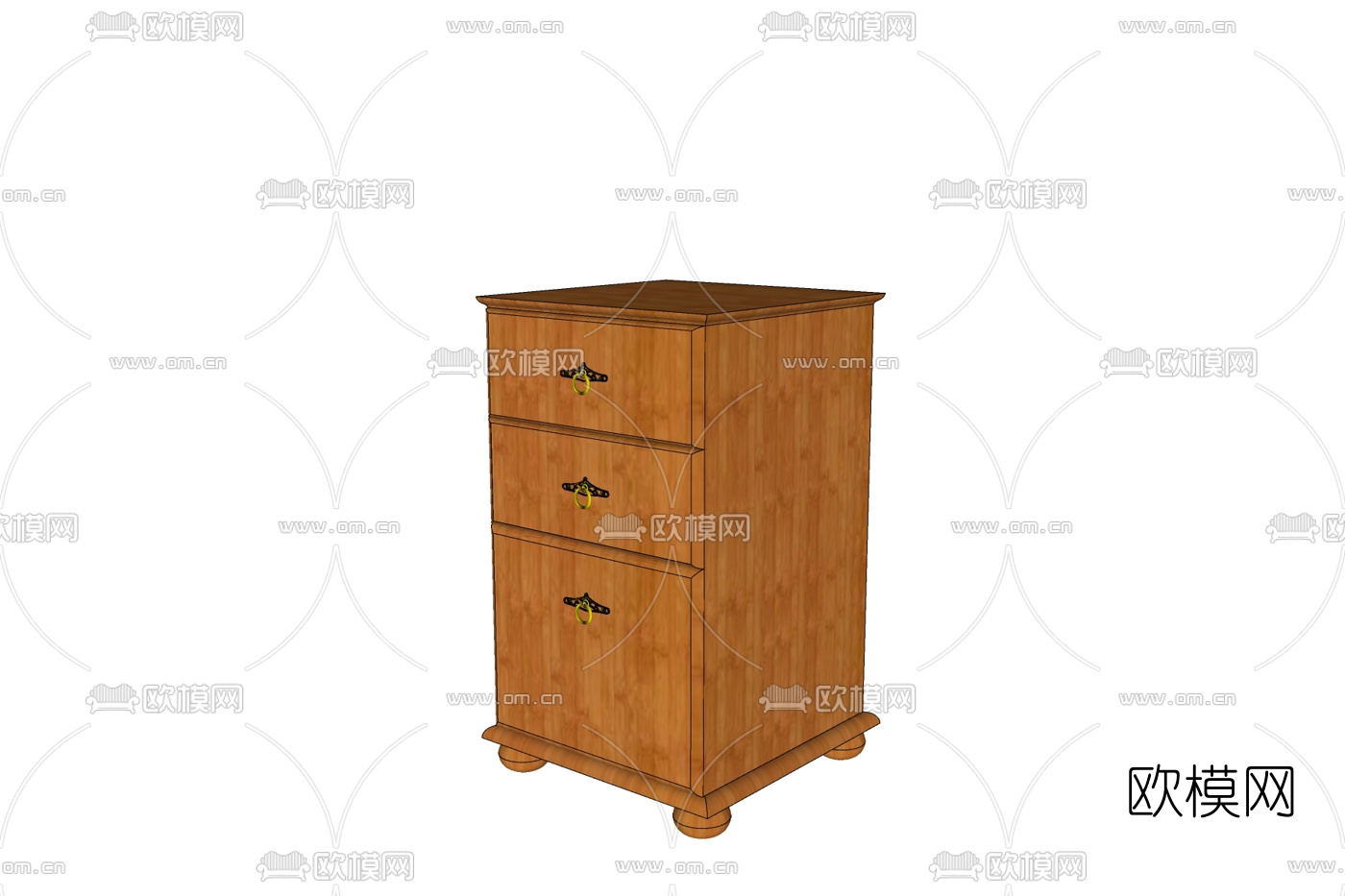 新中式斗柜免费su模型下载