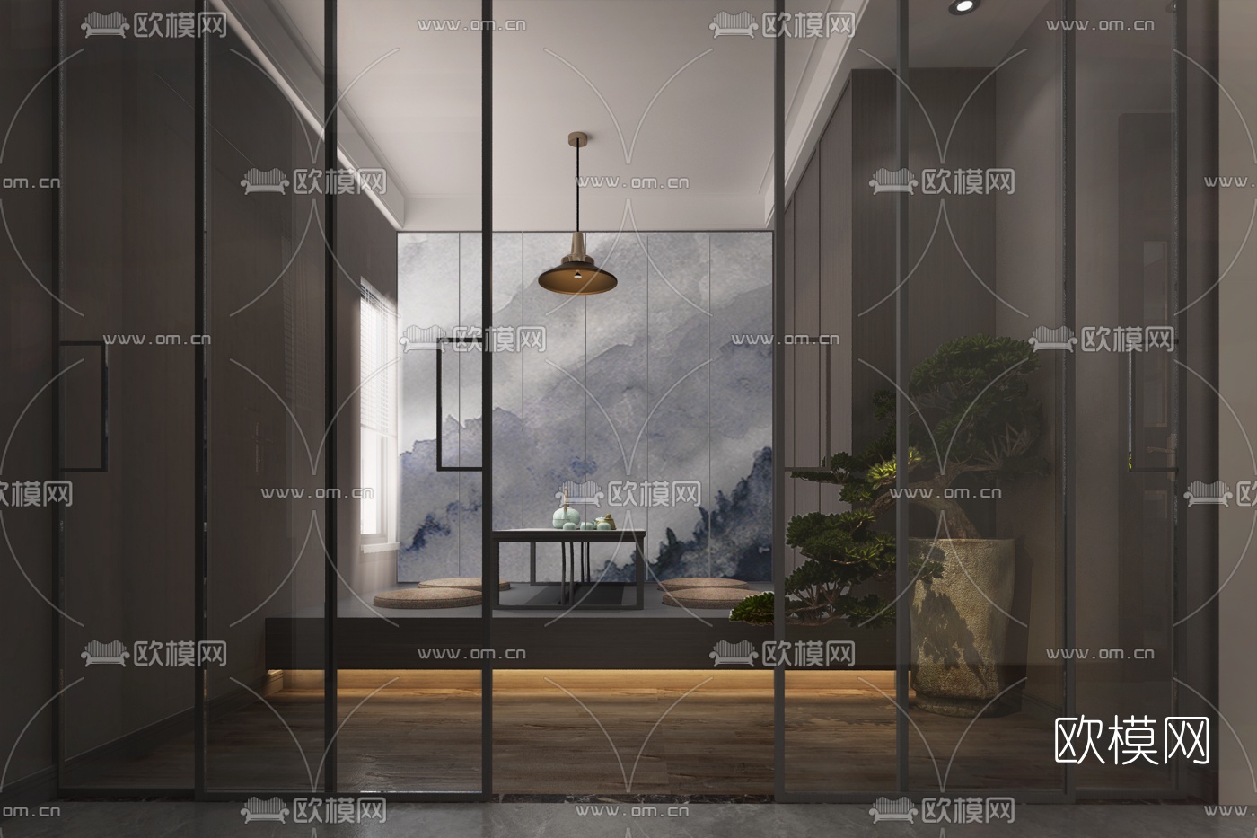 新中式样板间免费3d模型