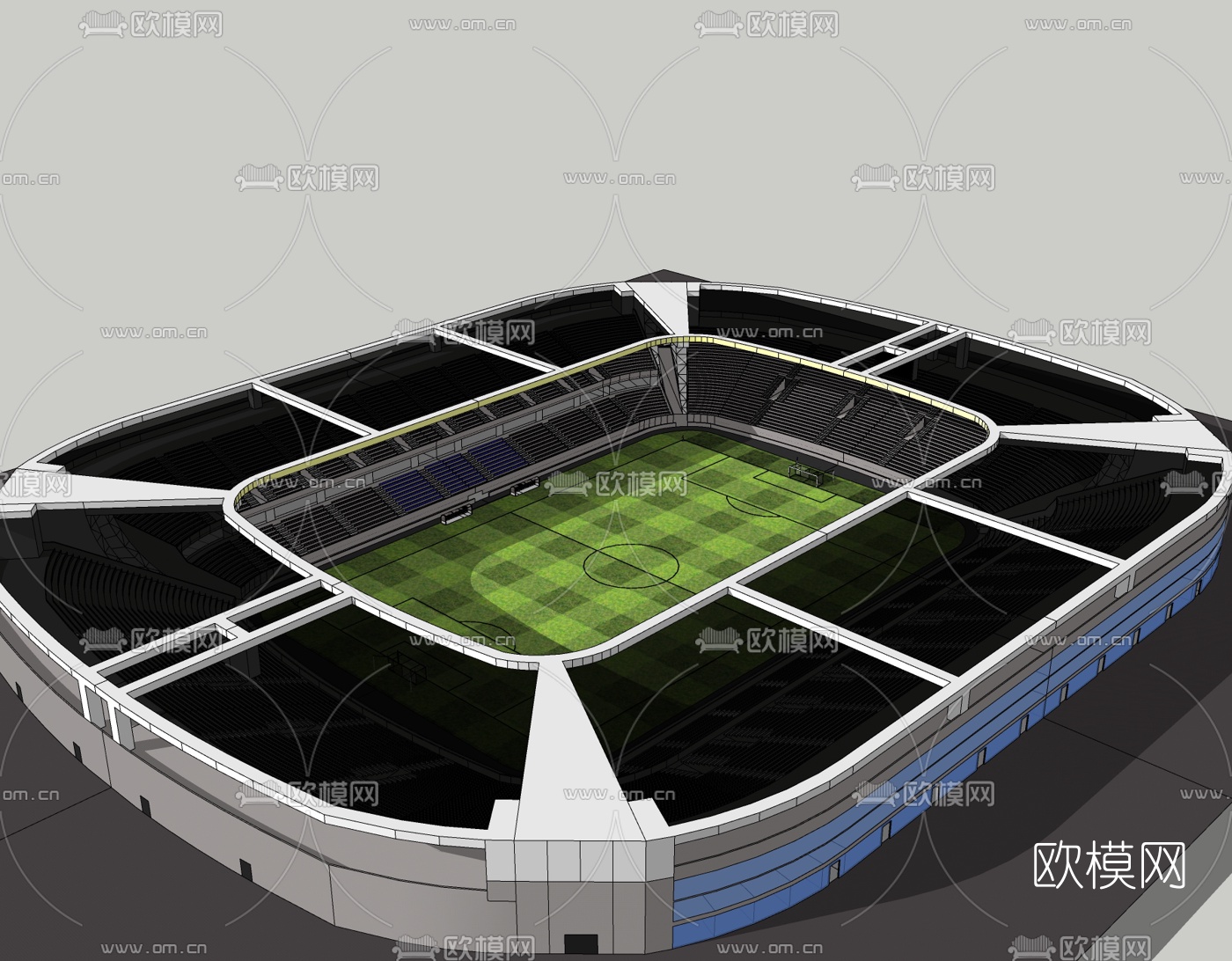 现代体育馆免费su模型下载