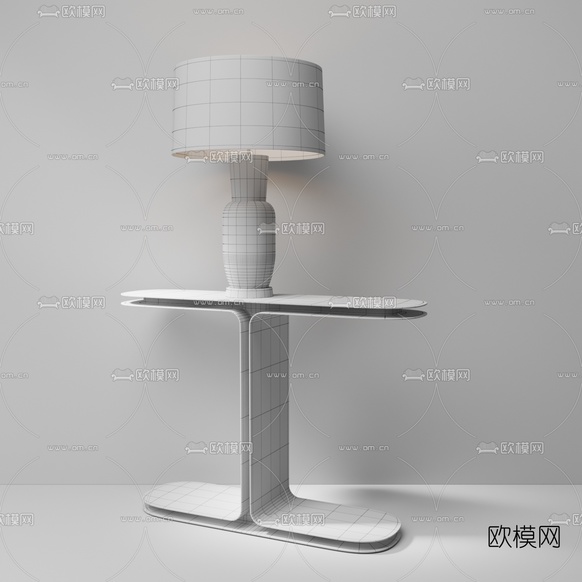 现代角茶台灯3d模型下载(渲染图2)