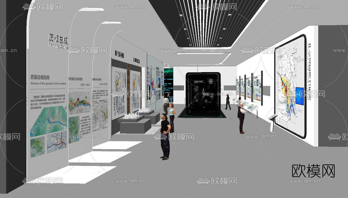 现代交通规划展厅su模型下载（渲染图6）