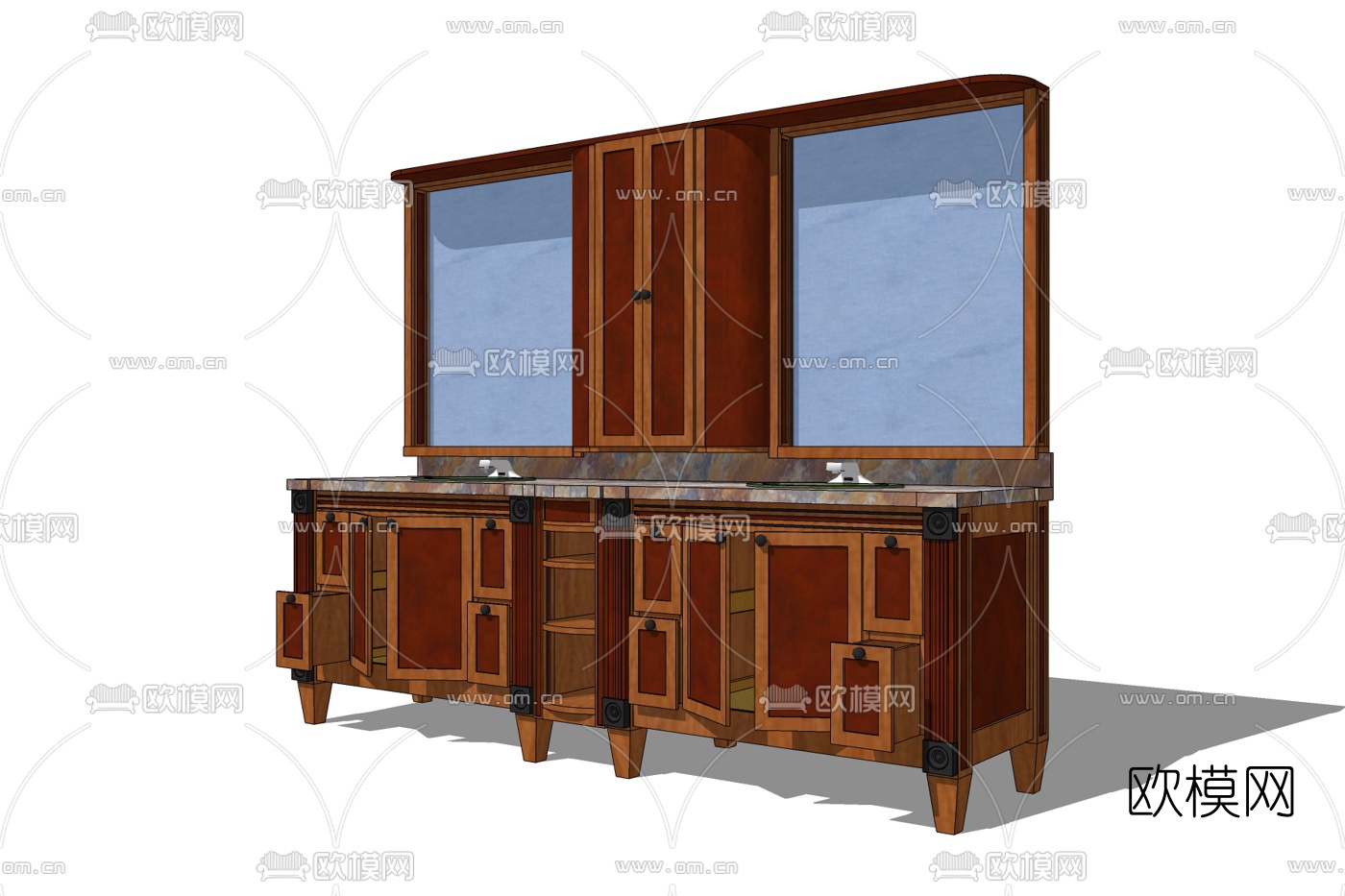 中式台盆免费su模型下载