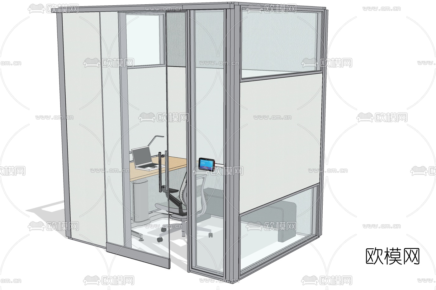 现代办公室免费su模型下载