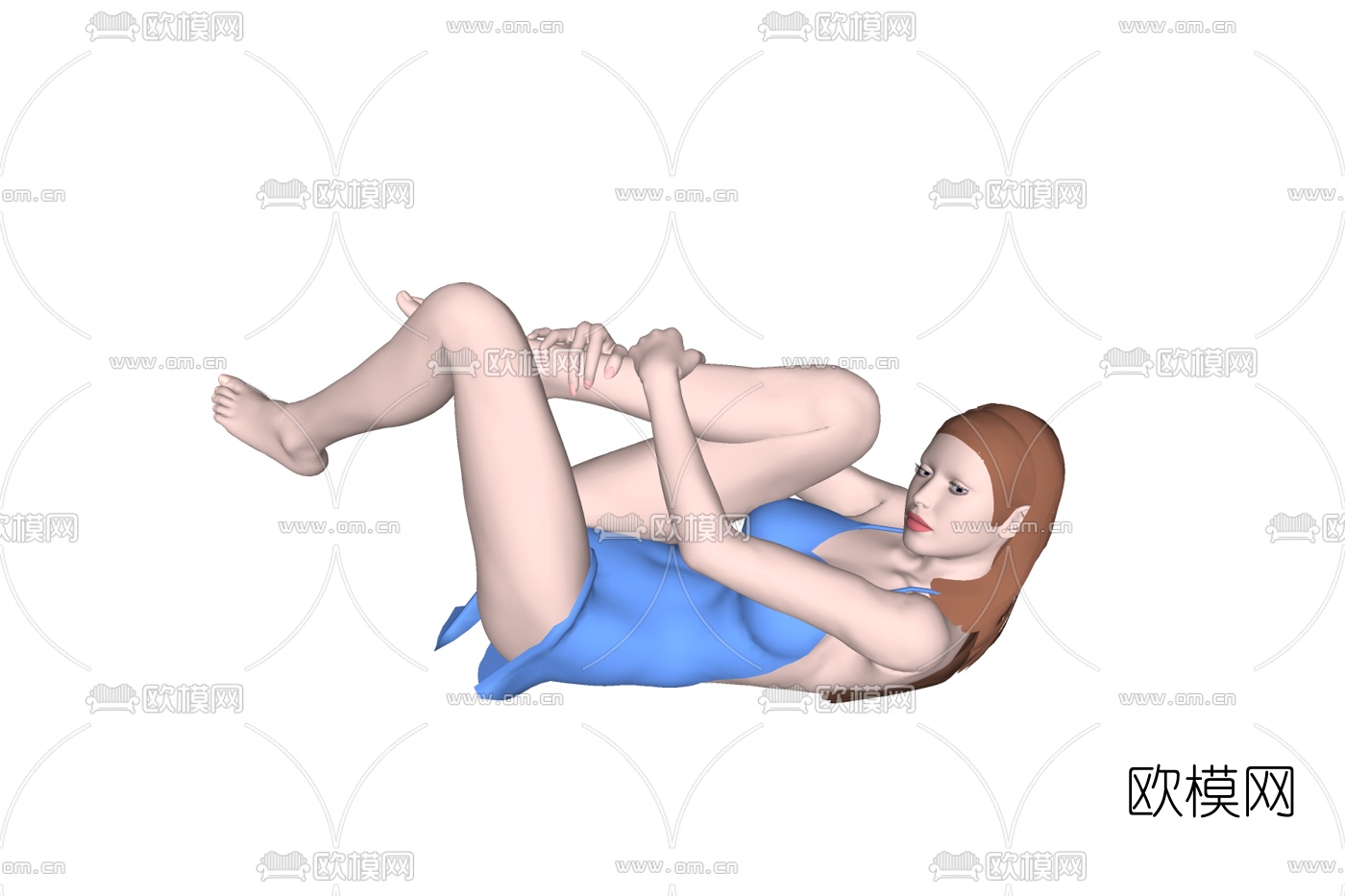 现代睡姿女人免费su模型下载