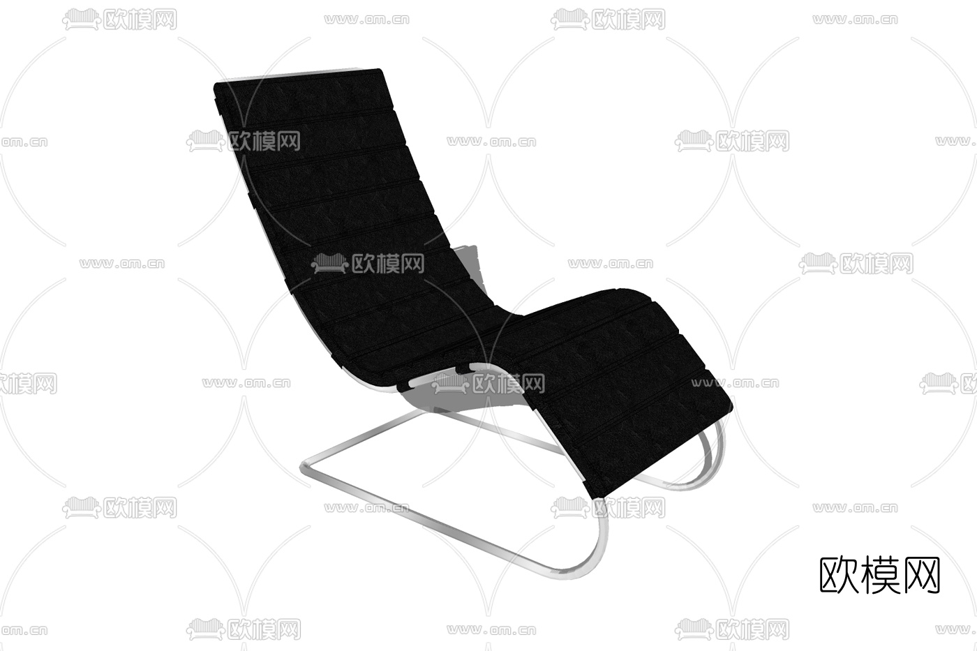 现代铁艺休闲躺椅免费su模型
