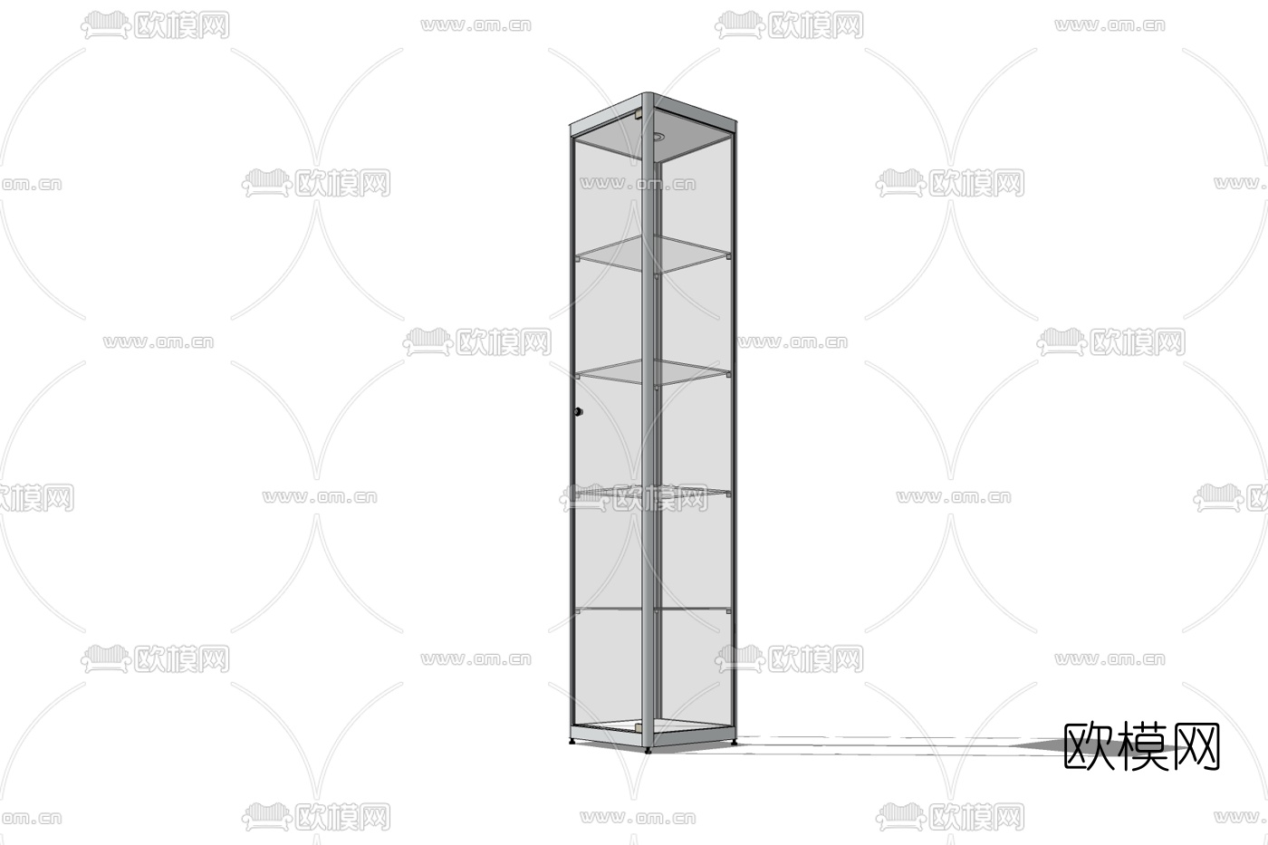 现代商场展示柜免费su模型下载