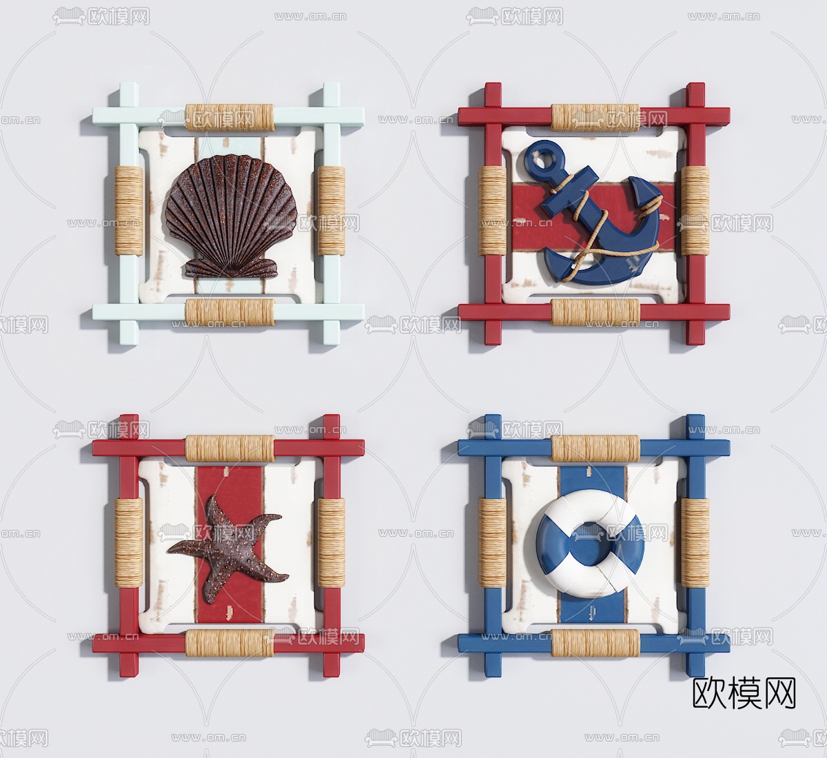 地中海墙饰挂件3d模型