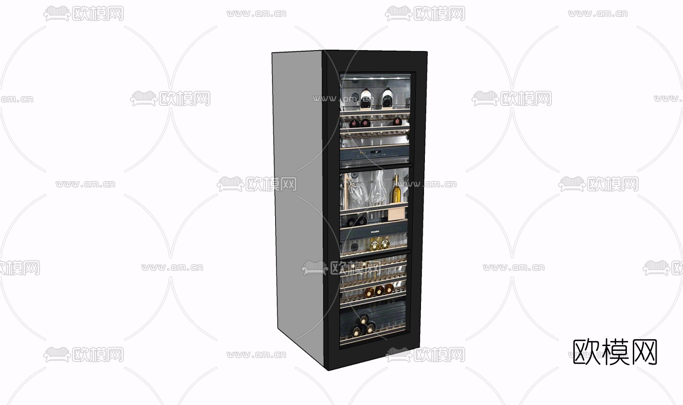 现代消毒柜免费su模型下载