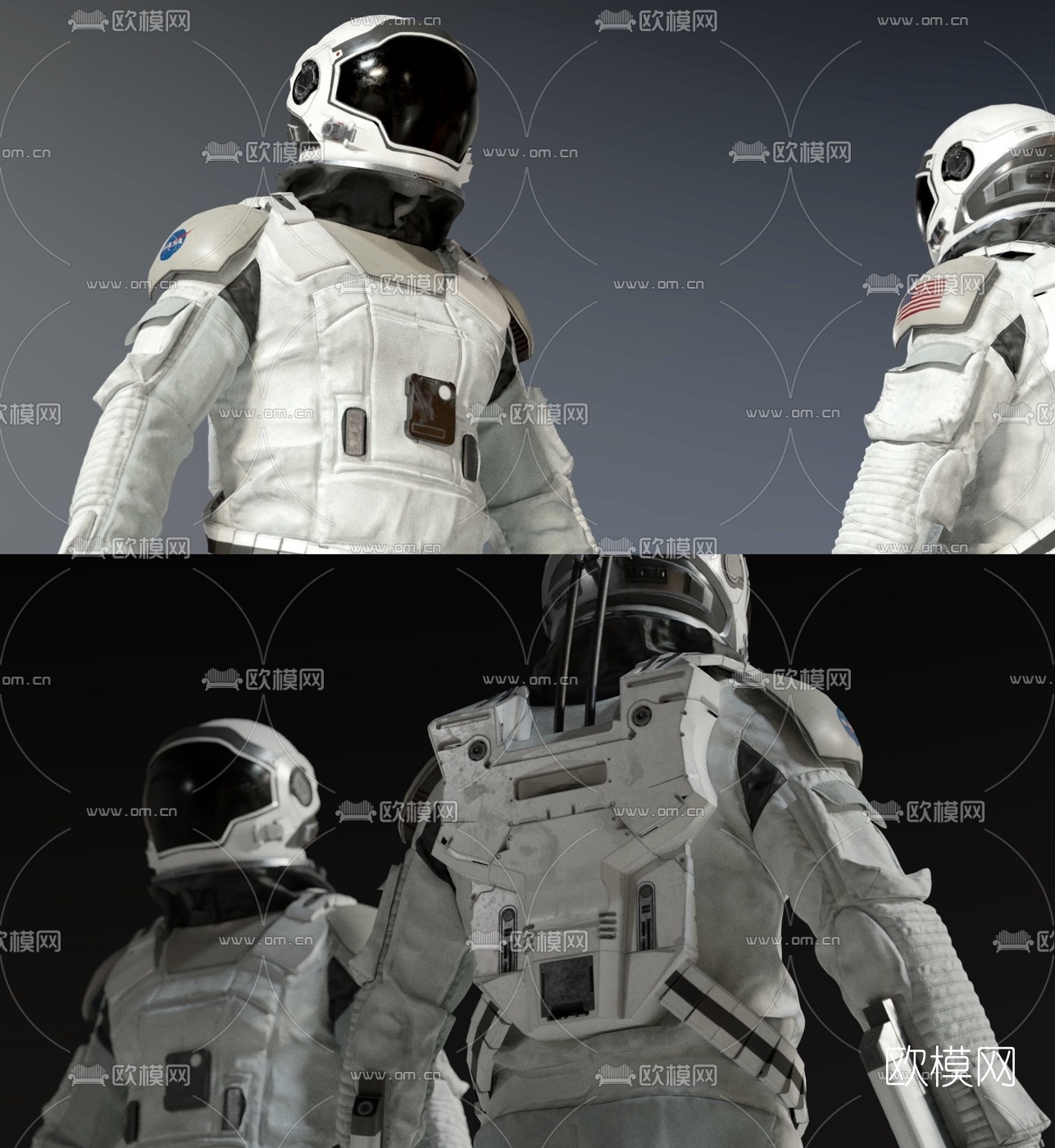 现代nasa宇航员3d模型