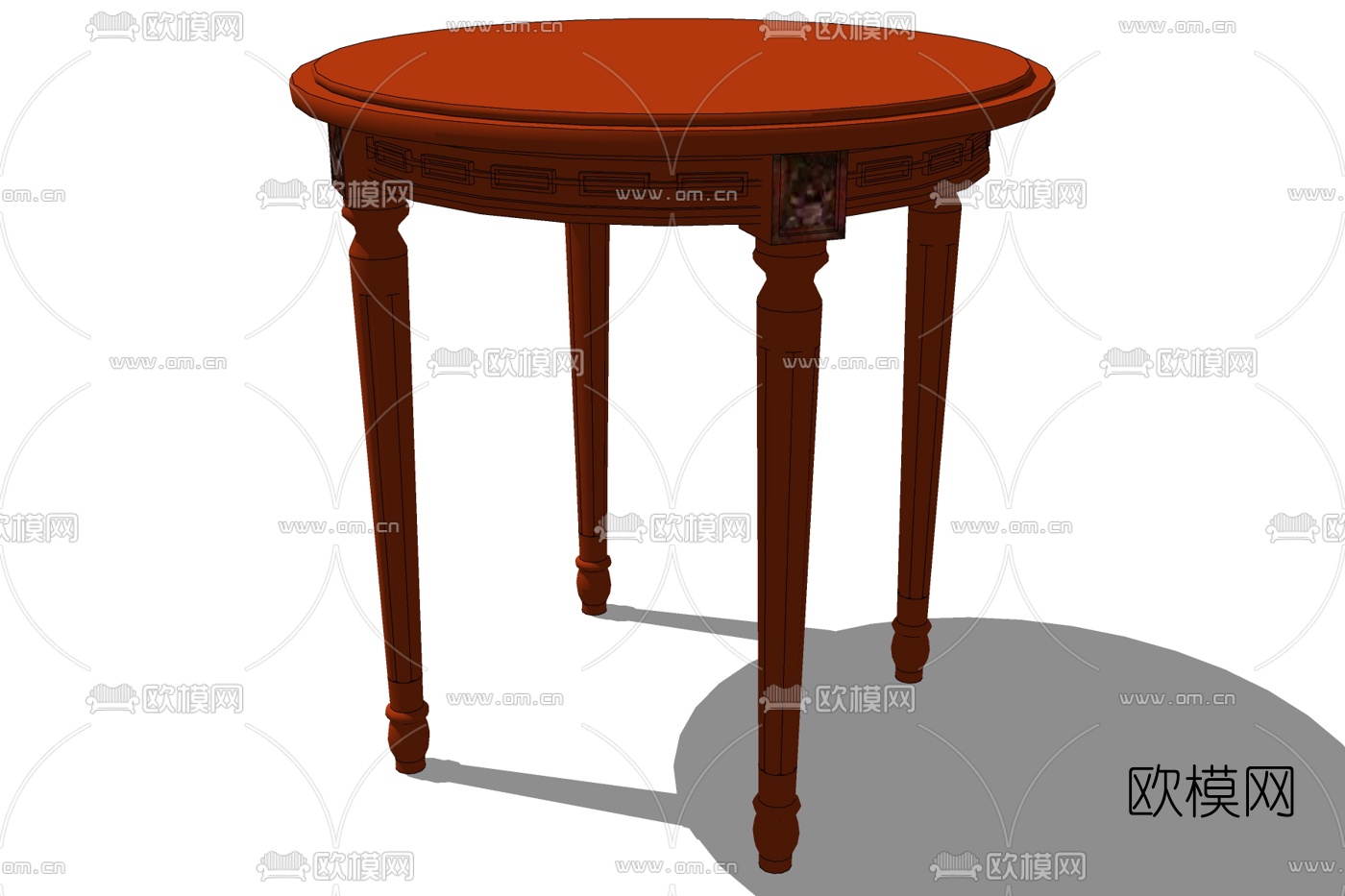 简欧圆几免费su模型下载